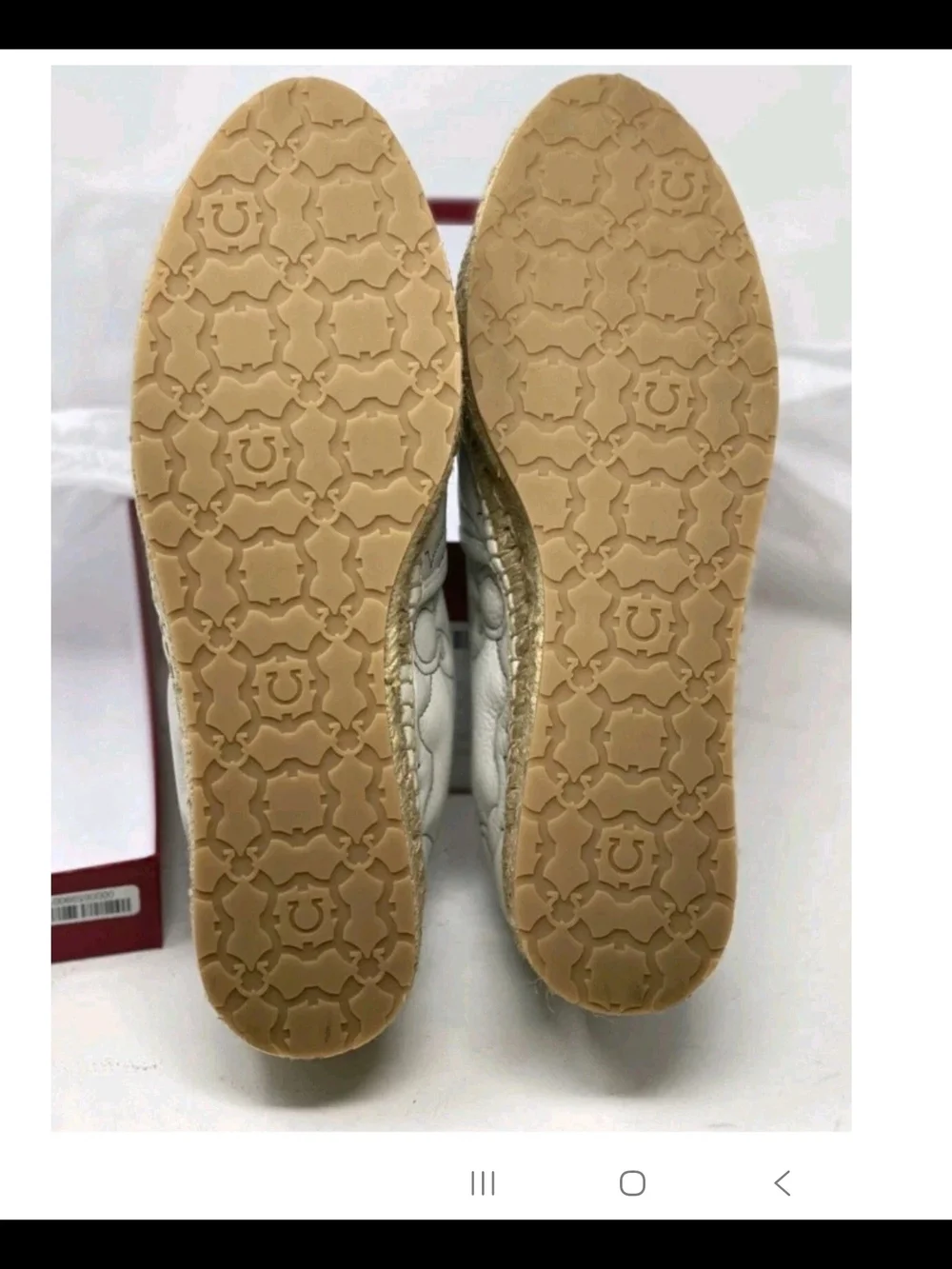 Salvatore FERRAGAMO Kim Gal White Leather Bianco Espadrilles Size 8.5 NWB